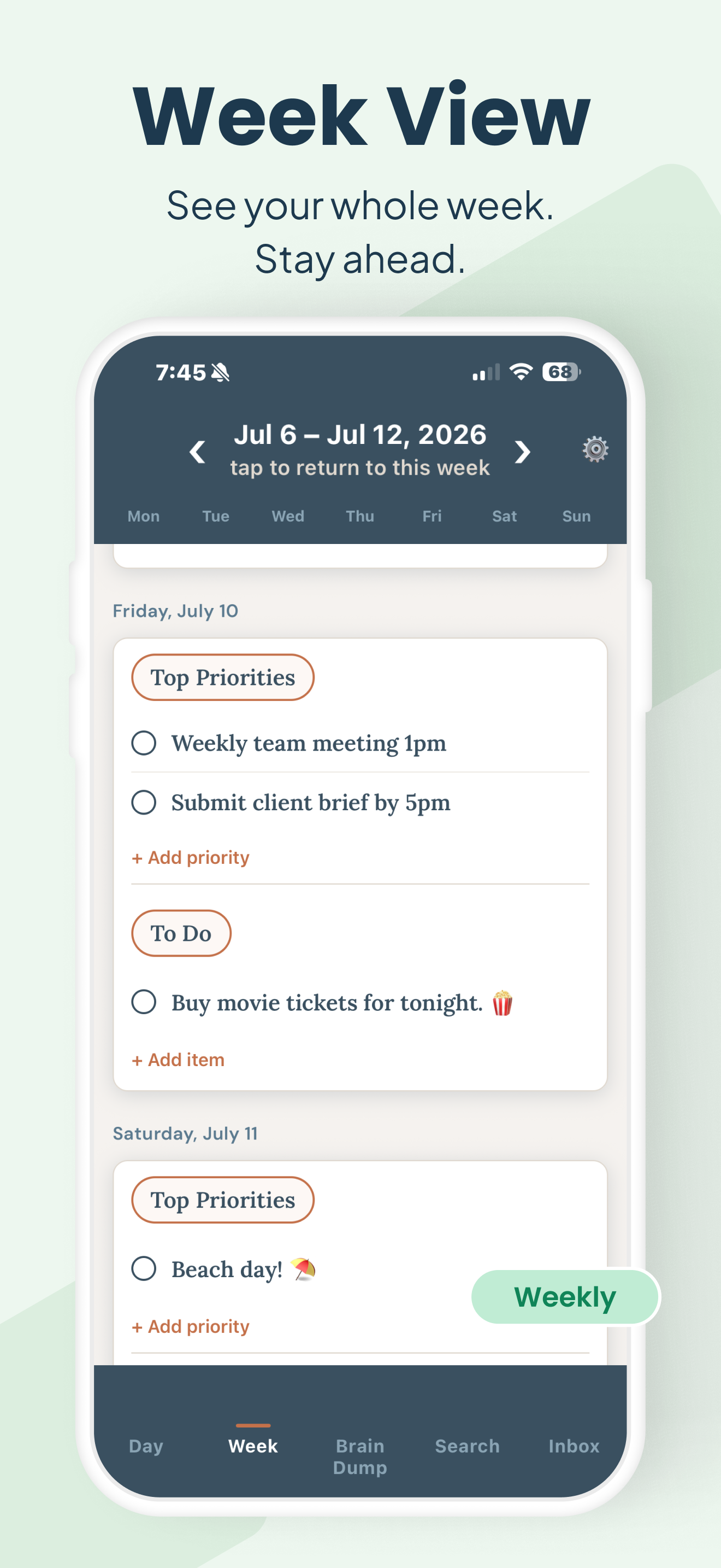 Task View Brain Dump — capture everything, decide later, with quick capture and timestamped entries