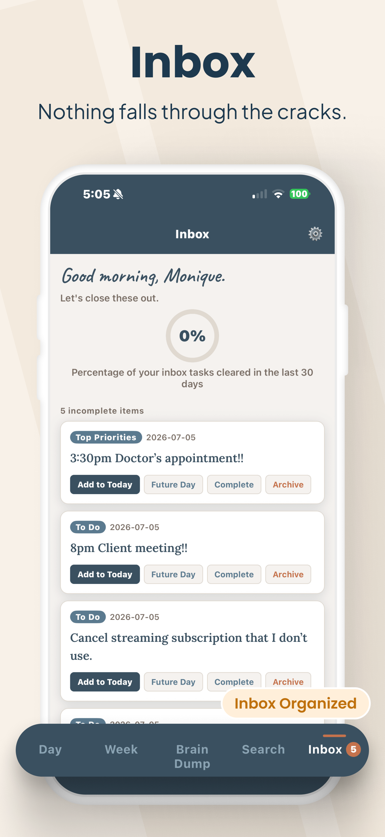 Task View Search — find anything instantly across all tasks, notes, and Brain Dump entries